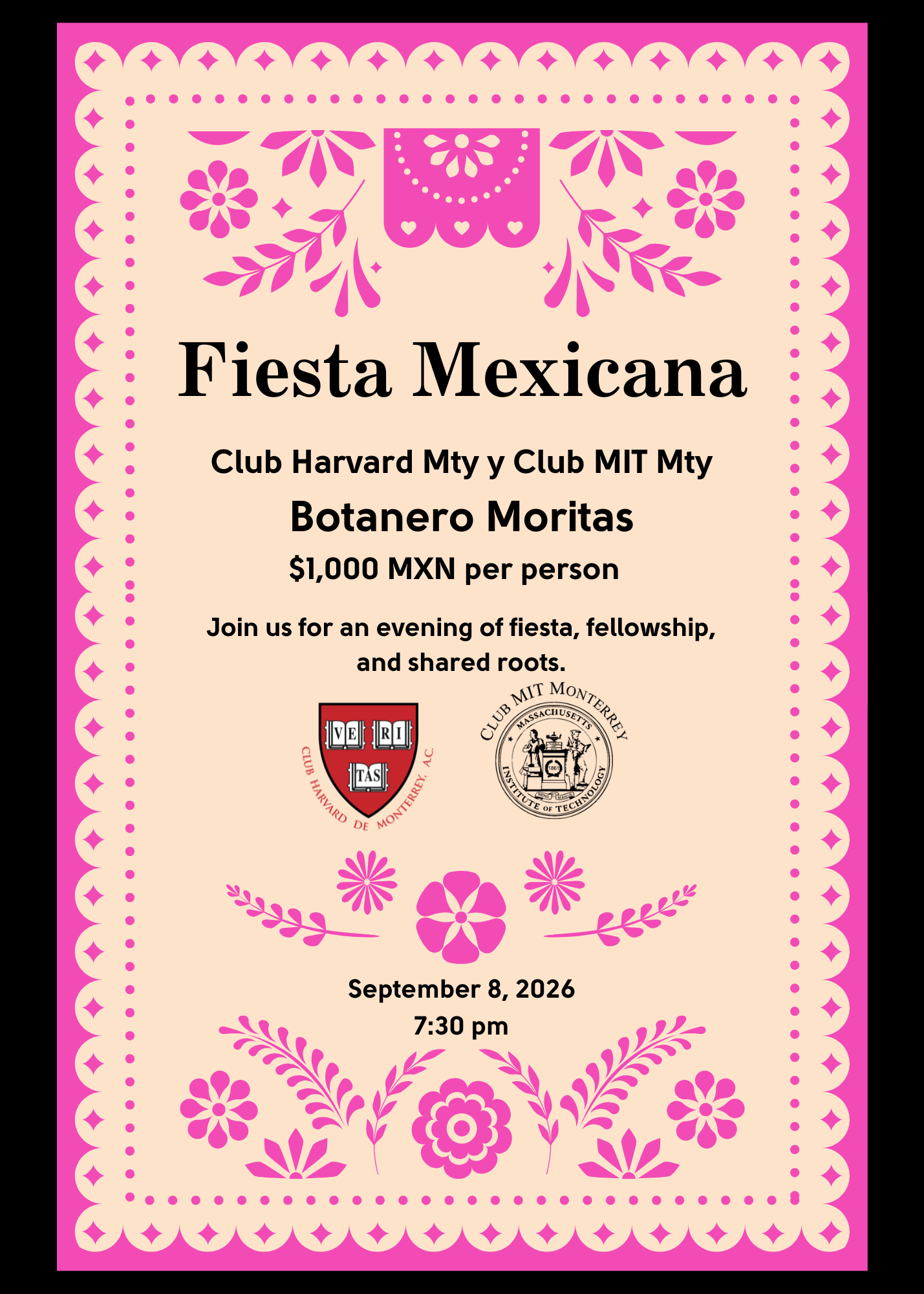 🎉 Fiesta Mexicana | Club Harvard Monterrey y Club MIT Monterrey